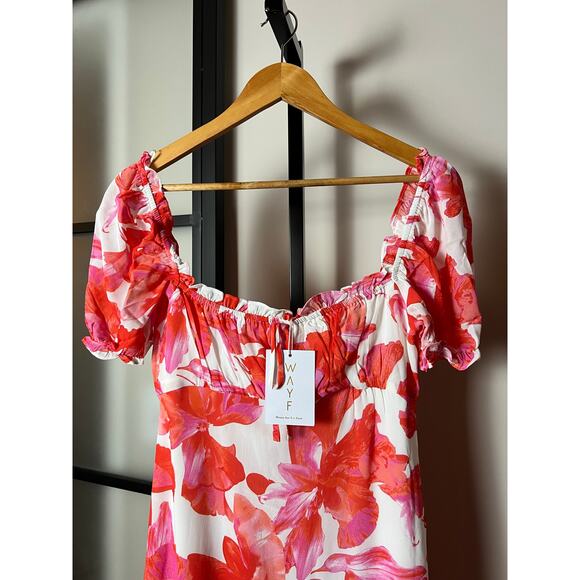 NWT WAYF Nordstrom Felicity Floral Print Midi Dress Size Small - Picture 6 of 6